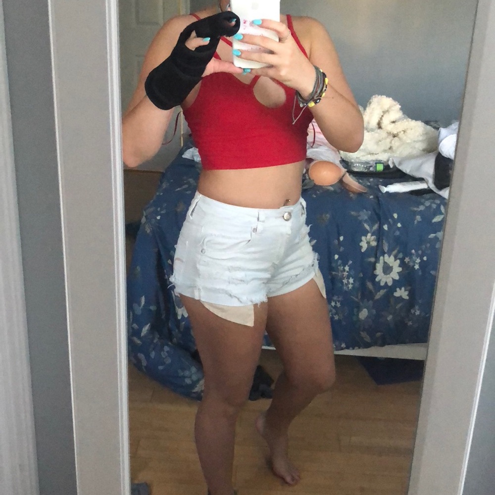 american eagle jean shorts